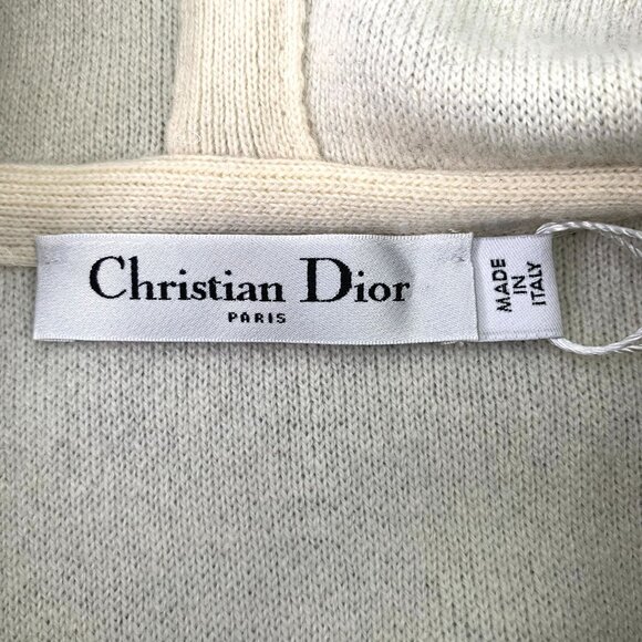 Christian Dior Grey Cashmere Hooded Long-Sleeve Sweater Size XS - Picture 2 of 7